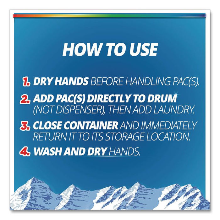 4-in-1 HE Laundry Detergent Pacs, Fresh Mountain Breeze Scent, 66 Pods/Bag, 4 Bags/Carton