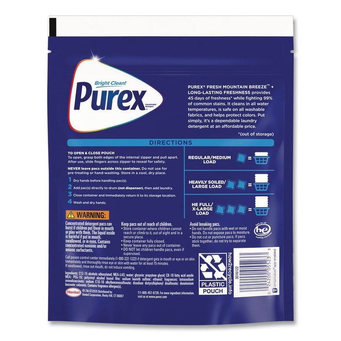 4-in-1 HE Laundry Detergent Pacs, Fresh Mountain Breeze Scent, 66 Pods/Bag, 4 Bags/Carton
