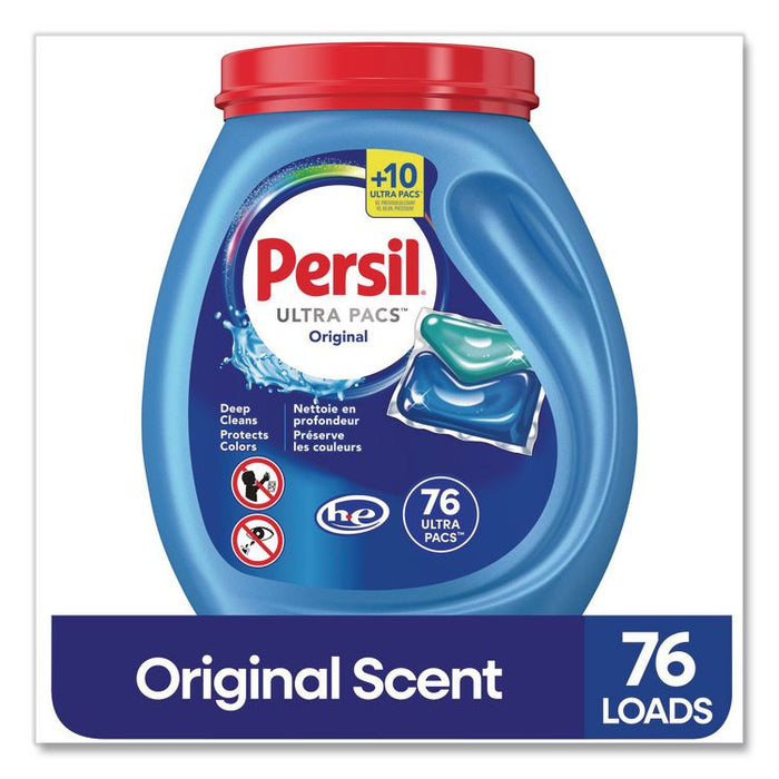 Ultra Pacs Original Everyday Clean HE Laundry Detergent, 76 Pods/Tub, 4 Tubs/Carton