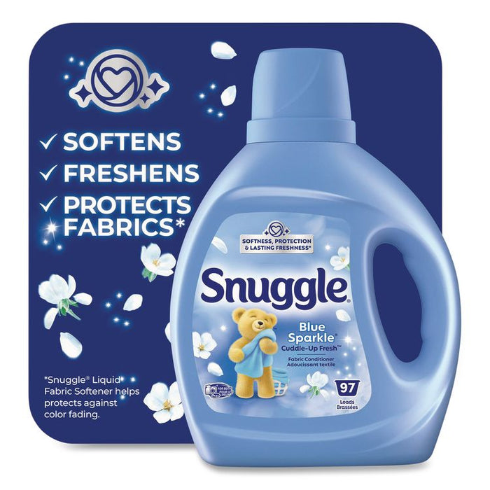 Blue Sparkle Cuddle-Up Fresh Liquid Fabric Conditioner, 66 oz Bottle, 6/Carton