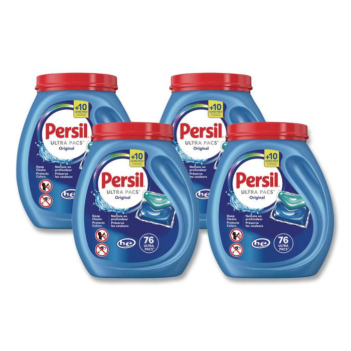 Ultra Pacs Original Everyday Clean HE Laundry Detergent, 76 Pods/Tub, 4 Tubs/Carton