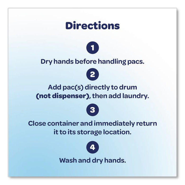 MIGHTY PACS Free Clear HE Laundry Detergent, 60 Pods/Tub, 4 Tubs/Carton