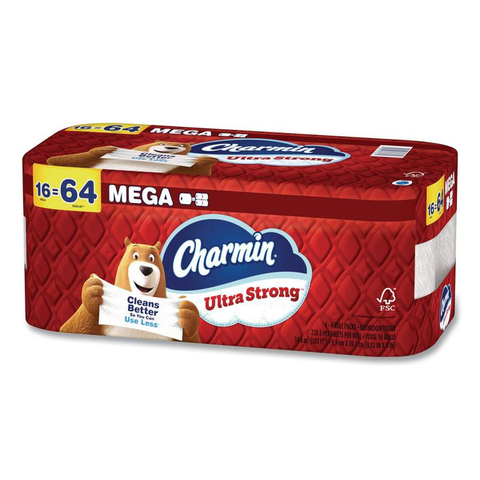 Ultra Strong Bathroom Tissue, Mega Roll, Septic Safe, 2-Ply, White, 220 Sheets/Roll, 16 Rolls/Pack