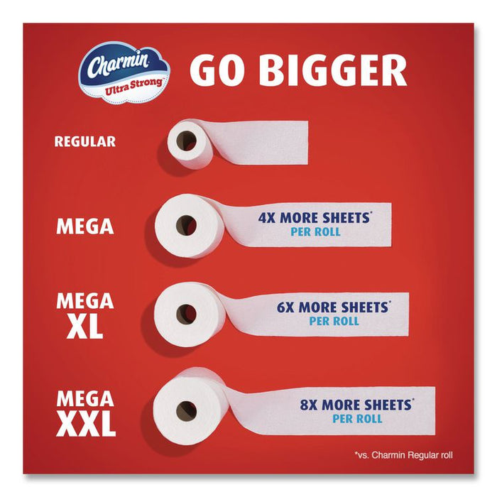 Ultra Strong Bathroom Tissue, Mega Roll, Septic Safe, 2-Ply, White, 220 Sheets/Roll, 16 Rolls/Pack