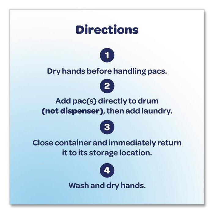 MIGHTY PACS Free Clear HE Laundry Detergent, 80 Pods/Tub, 4 Tubs/Carton