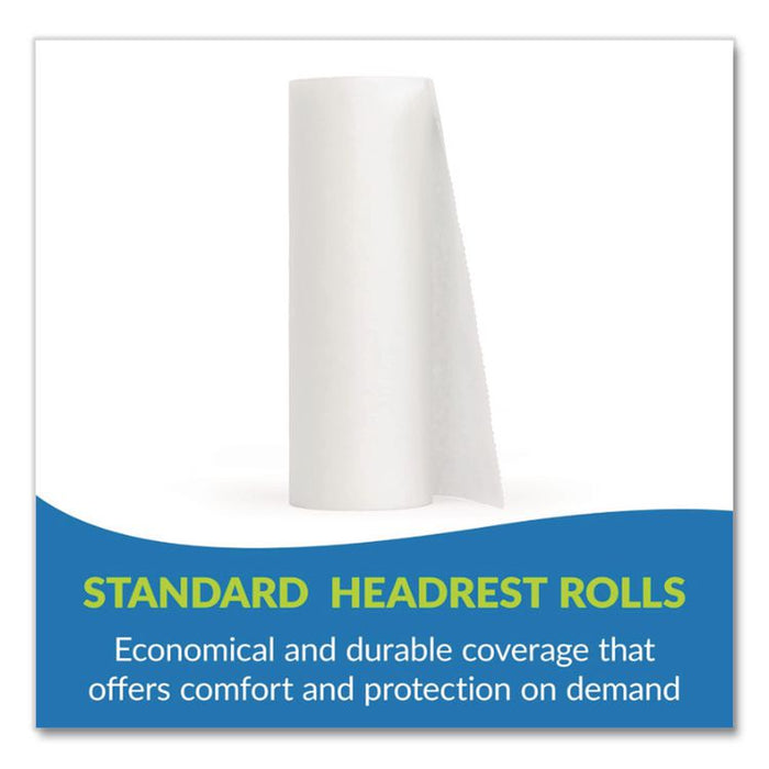 Choice Headrest Paper Roll, Smooth-Finish, 8.5" x 125 ft, White, 25/Carton