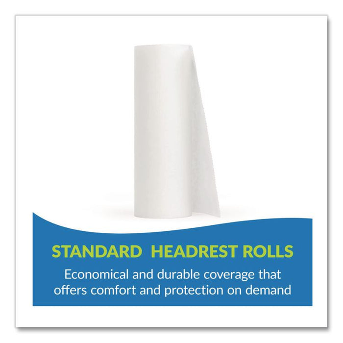 Choice Headrest Paper Roll, Smooth-Finish, 8.5" x 225 ft, White, 12/Carton