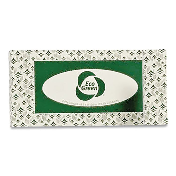 Recycled Two-Ply Facial Tissue, White, 150 Sheets/Box, 20 Boxes/Carton