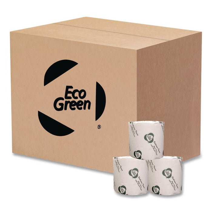 Recycled Two-Ply Standard Toilet Paper, Septic Safe, White, 550 Sheets/Roll, 80 Rolls/Carton