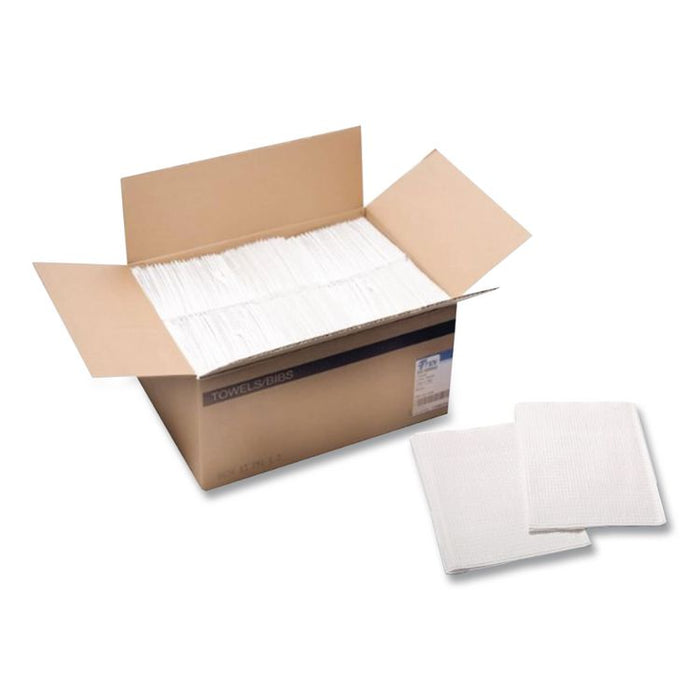 Ultimate Medical Towels, Waffle Embossed, 3-Ply, 13 x 18, White, 500/Carton