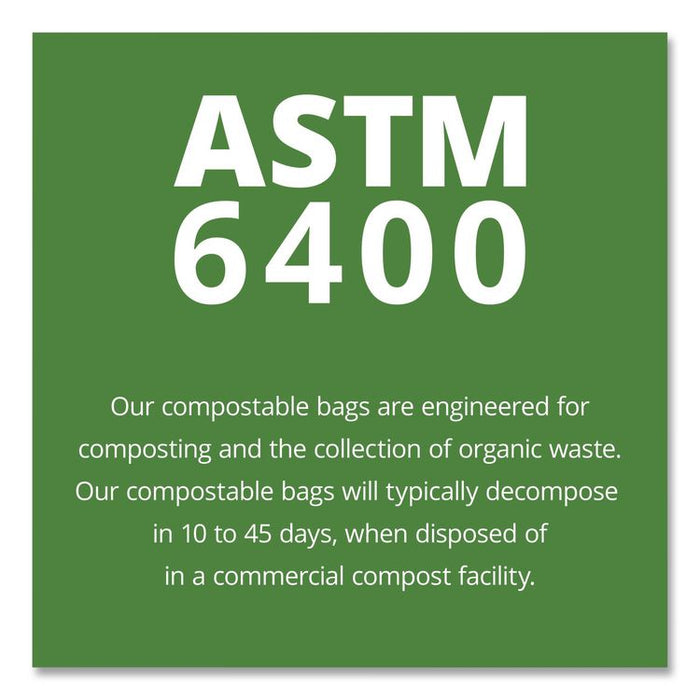 EcoSafe-6400 Bags, 30 gal, 1.1 mil, 30" x 39", Green, 48/Box