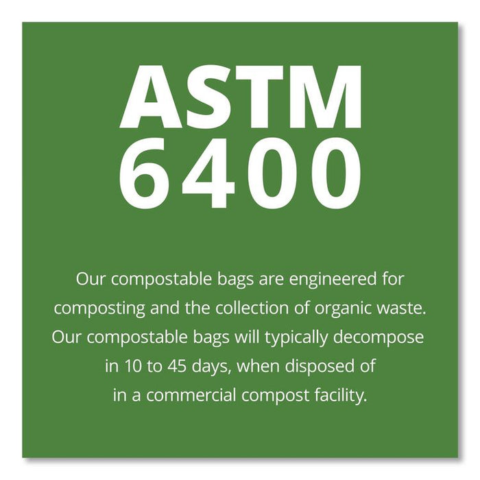 EcoSafe-6400 Bags, 48 gal, 0.85 mil, 42" x 48", Green, 40/Box