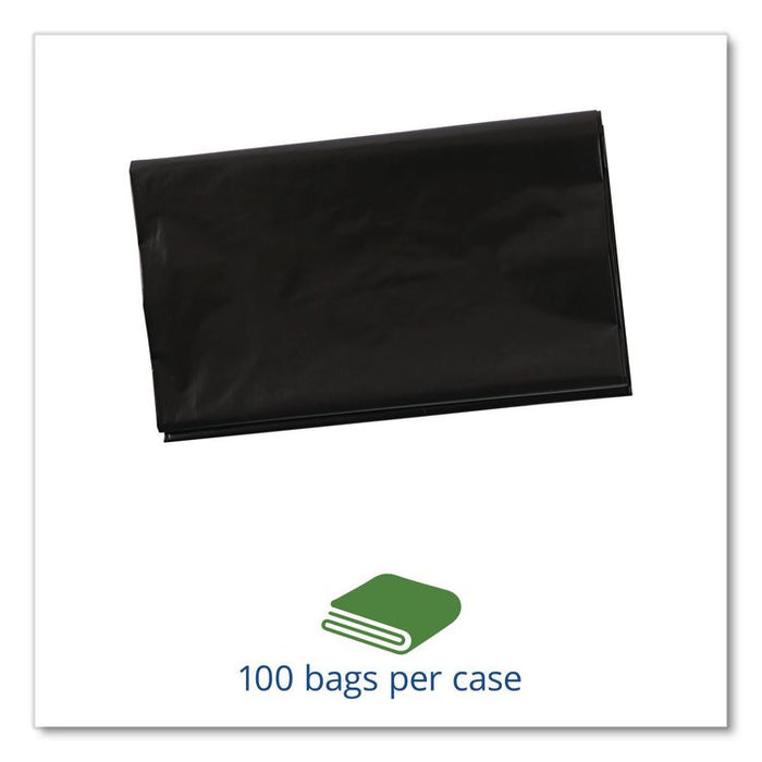 Total Recycled Content Plastic Trash Bags, 45 gal, 1.5 mil, 40" x 48", Black/Brown, 100/Carton