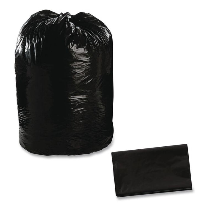 Total Recycled Content Plastic Trash Bags, 65 gal, 1.5 mil, 50" x 51", Black/Brown, 100/Carton