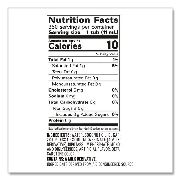 Liquid Coffee Creamer, Original, 0.38 oz Mini Cups, 360/Carton