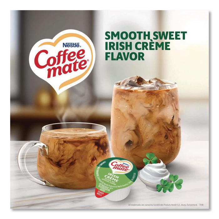 Bulk Liquid Coffee Creamer, Irish Cream, 0.38 oz Mini Cups, 180/Carton