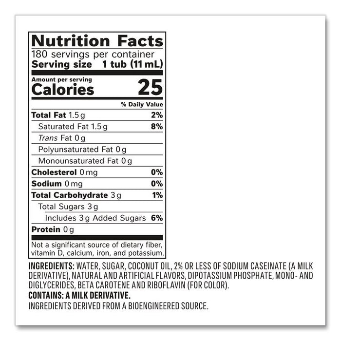Bulk Liquid Coffee Creamer, Irish Cream, 0.38 oz Mini Cups, 180/Carton