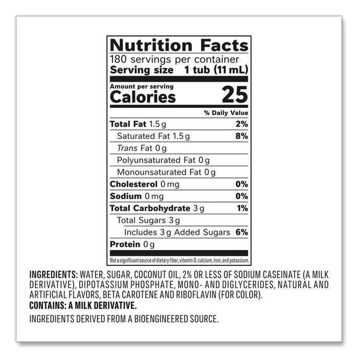 Liquid Coffee Creamer, French Vanilla, 0.38 oz Mini Cups, 180/Carton
