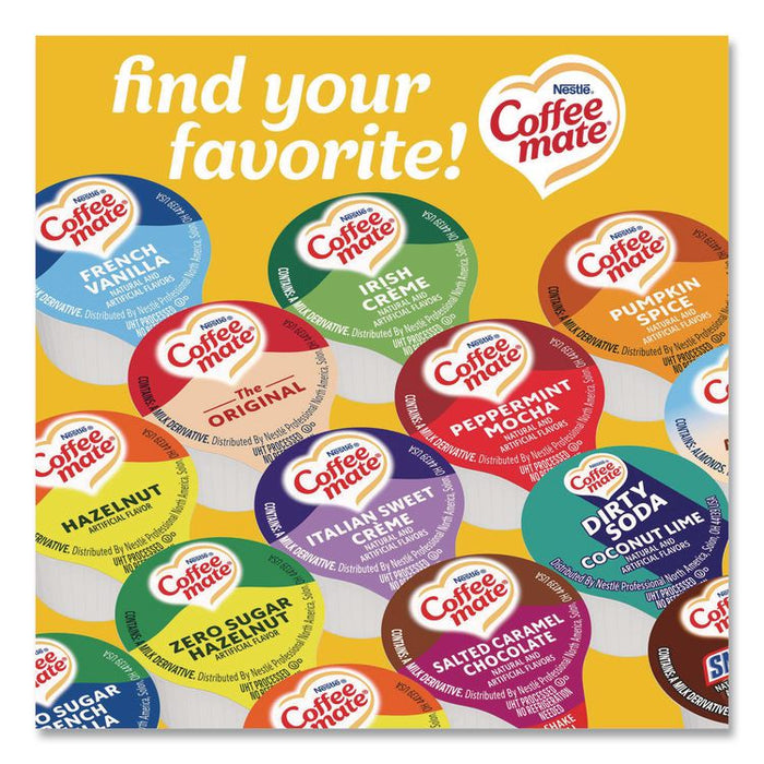 Liquid Coffee Creamer, Hazelnut, 0.38 oz Mini Cups, 180/Carton