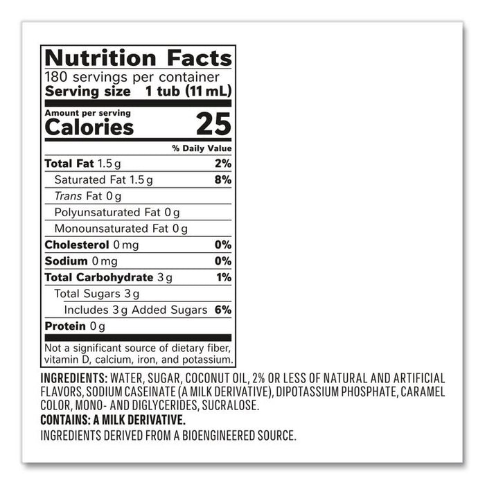Bulk Liquid Coffee Creamer, Vanilla Caramel, 0.38 oz Mini Cups, 180/Carton