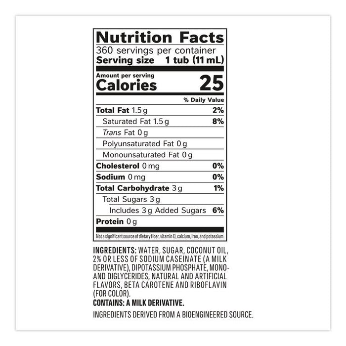 Liquid Coffee Creamer, French Vanilla, 0.38 oz Mini Cups, 360/Carton