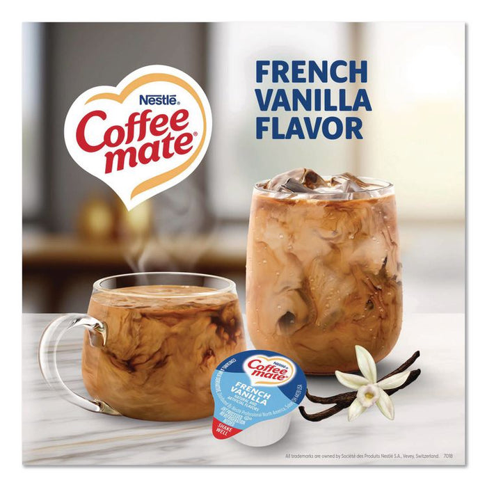 Liquid Coffee Creamer, French Vanilla, 0.38 oz Mini Cups, 360/Carton