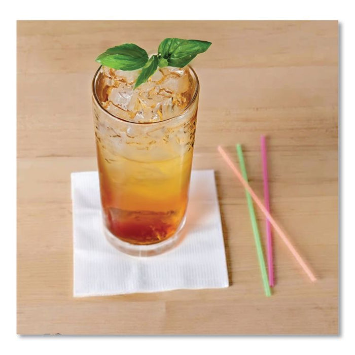 Neon Sip Sticks, 5.5" Polypropylene, Assorted Colors, 1,000/Pack