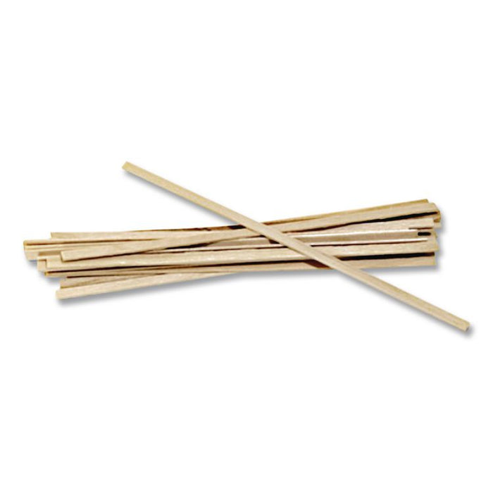 Wood Beverage Stirrers, 5.5", Natural, 1,000/Pack