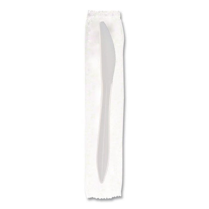 Elegant Dinnerware Heavyweight Cutlery Assortment, Heavyweight, (120) Forks/(80) Spoons/(40) Knives, Plastic, White, 240/Box