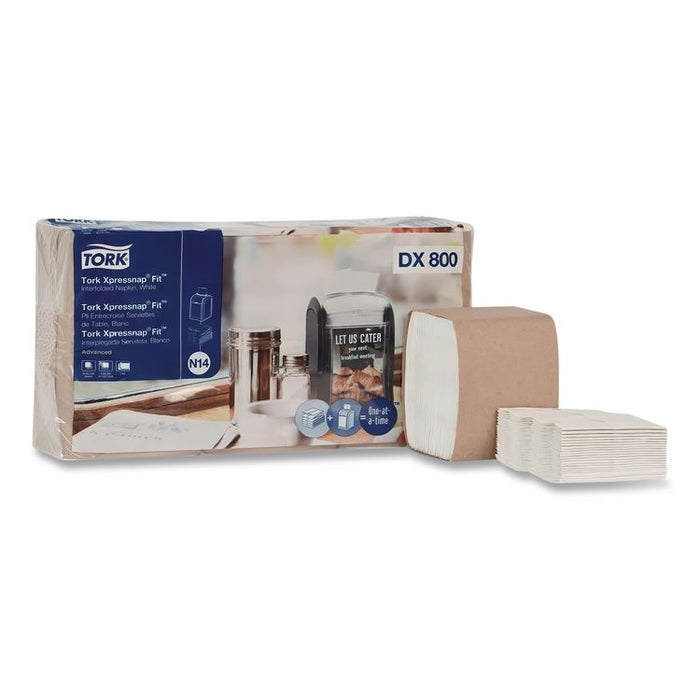 Xpressnap Fit Interfold Dispenser Napkins, 2-Ply, 6.5 x 8.39, White, 120/Pack, 36 Packs/Carton