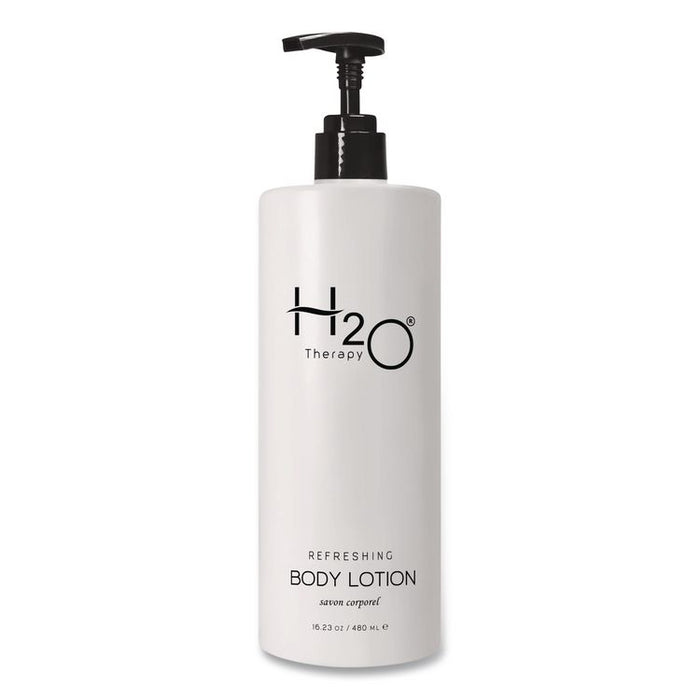 H2O Therapy Body Lotion Air Pump, 16.23 oz Bottle, White Tea and Lemongrass Scent, 12/Carton