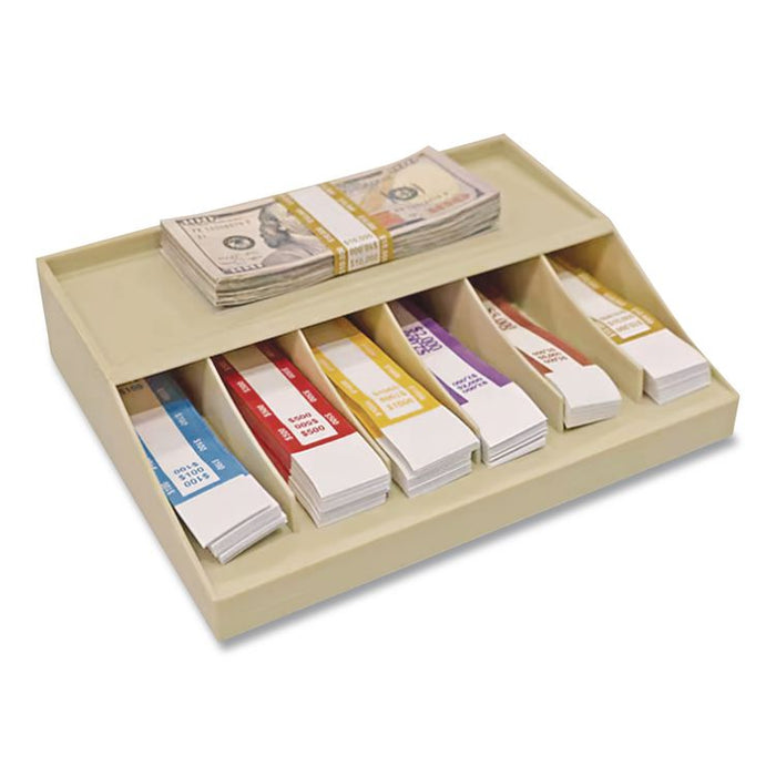 Currency Straps, Self-Adhesive, Tens, $1,000 Strap, Yellow/White, 1,000/Pack