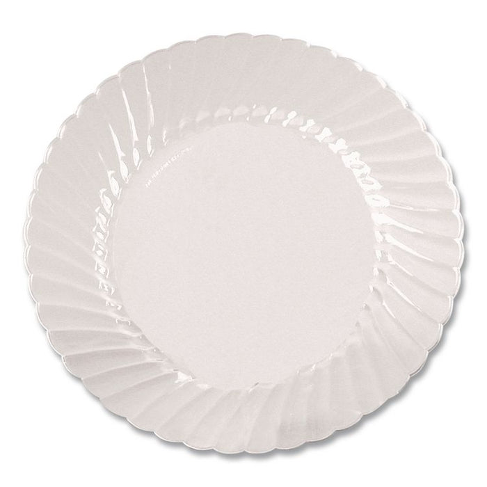 Classicware Plates, Plastic, 10.25" dia, Clear, 12/Bag, 12 Bags/Carton