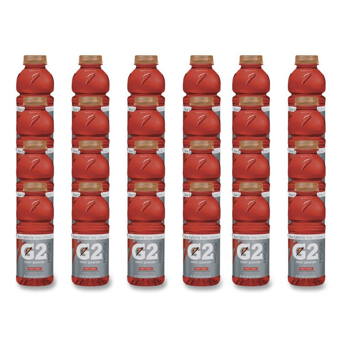G2 Perform 02 Low-Calorie Thirst Quencher, Fruit Punch, 20 oz Bottle, 24/Carton