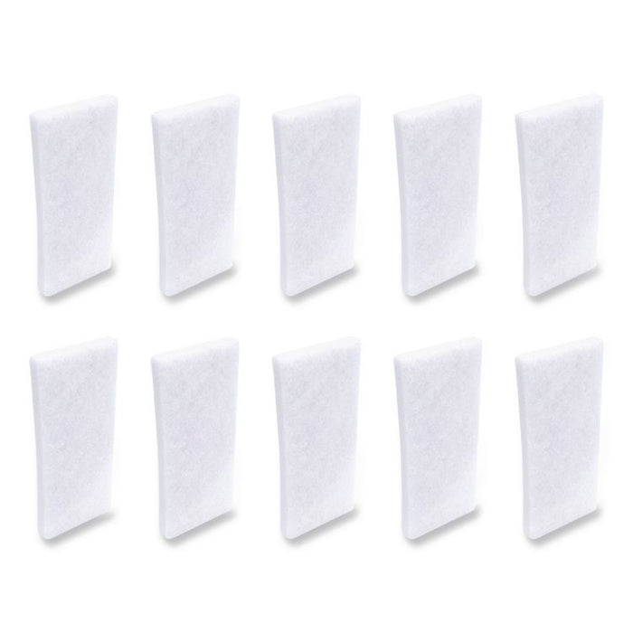 Fine Grade Utility Pad, 4.62 x 10, White, 10/Carton