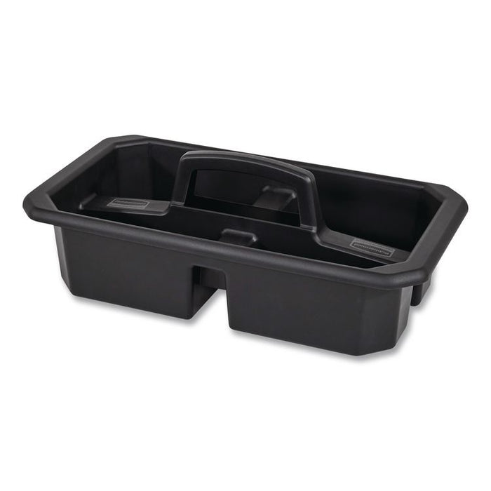 Cleaning Caddy, Compatible with Full Size and Compact Housekeeping Carts, Plastic, Black, 6/Carton