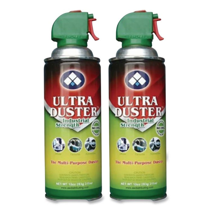 Industrial Strength Compressed Air Duster Cleaner, 10 oz Can, 2/Pack