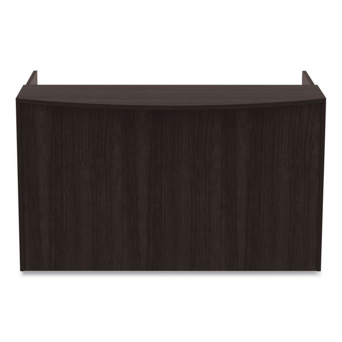 Alera Valencia Series Reception Desk with Transaction Counter, 71" x 35.5" x 29.5" to 42.5", Espresso