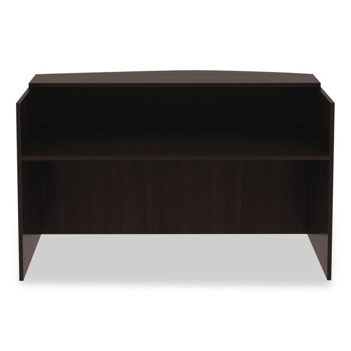 Alera Valencia Series Reception Desk with Transaction Counter, 71" x 35.5" x 29.5" to 42.5", Espresso