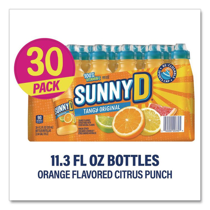 Tangy Original Sport Bottle, Orange, 11.3 oz Bottle, 30/Carton