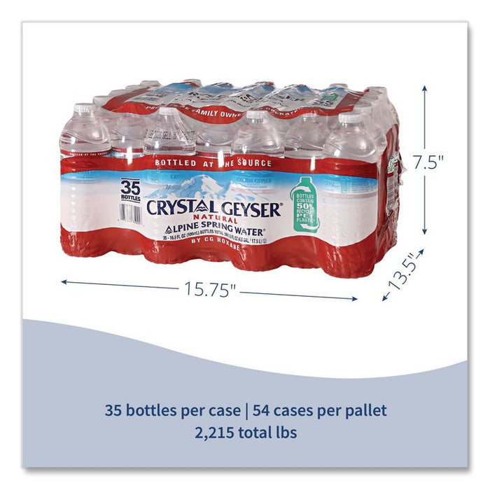 Alpine Spring Water, 16.9 oz Bottle, 35/Carton, 54 Cartons/Pallet