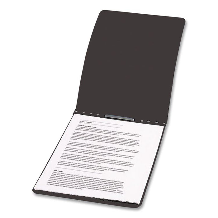 Pressboard Report Cover, Two-Piece Prong Fastener, 2" Capacity, 8.5 x 11, Black/Black