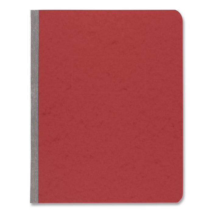 Pressboard Report Cover with Tyvek Reinforced Hinge, Two-Piece Prong Fastener, 2" Capacity, 8.5 x 14, Red/Red