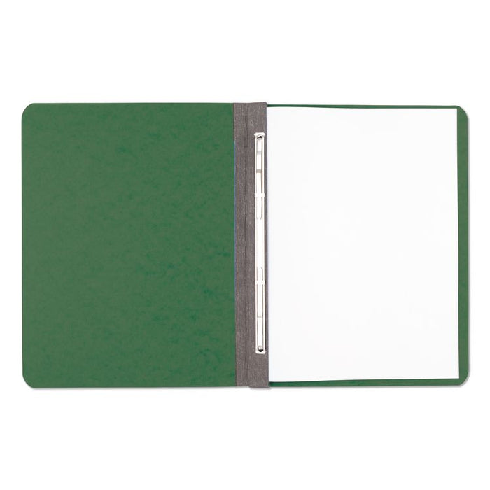 PRESSTEX Report Cover with Tyvek Reinforced Hinge, Side Bound, 2-Piece Prong Fastener, 8.5 x 11, 3" Capacity, Dark Green
