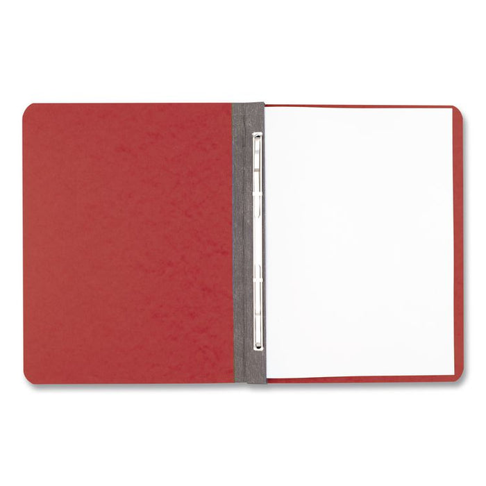Presstex Report Cover with Tyvek Reinforced Hinge, Two-Piece Prong Fastener, 3" Capacity, 8.5 x 11, Red/Red