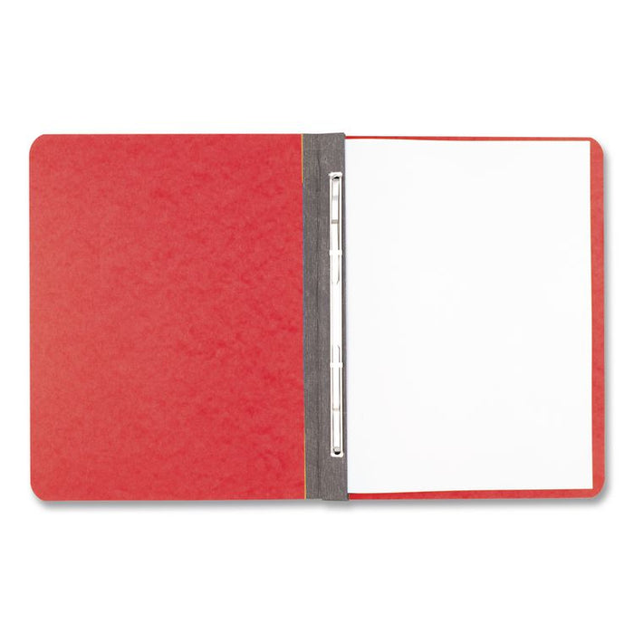 Pressboard Report Cover with Tyvek Reinforced Hinge, Two-Piece Prong Fastener, 3" Capacity, 8.5 x 11, Executive Red