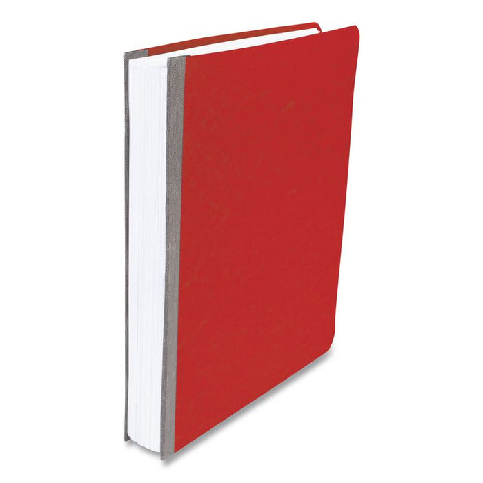 PRESSTEX Report Cover with Tyvek Reinforced Hinge, Side Bound, Two-Piece Prong Fastener, 3" Capacity, 14 x 8.5, Red/Red