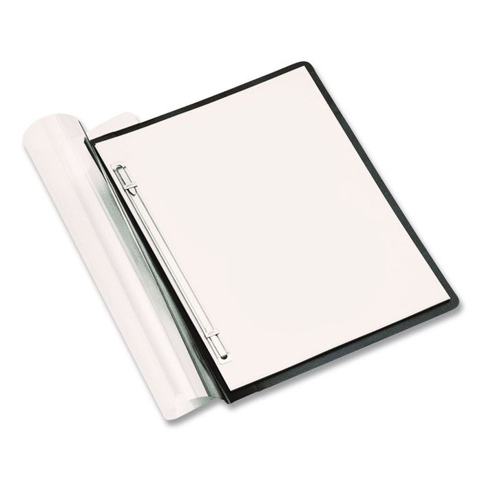 ACCOHIDE Frosted Front Report Cover, Prong Fastener, 3" Capacity, 500 Sheets, 8.5 x 11, Frosted/Black