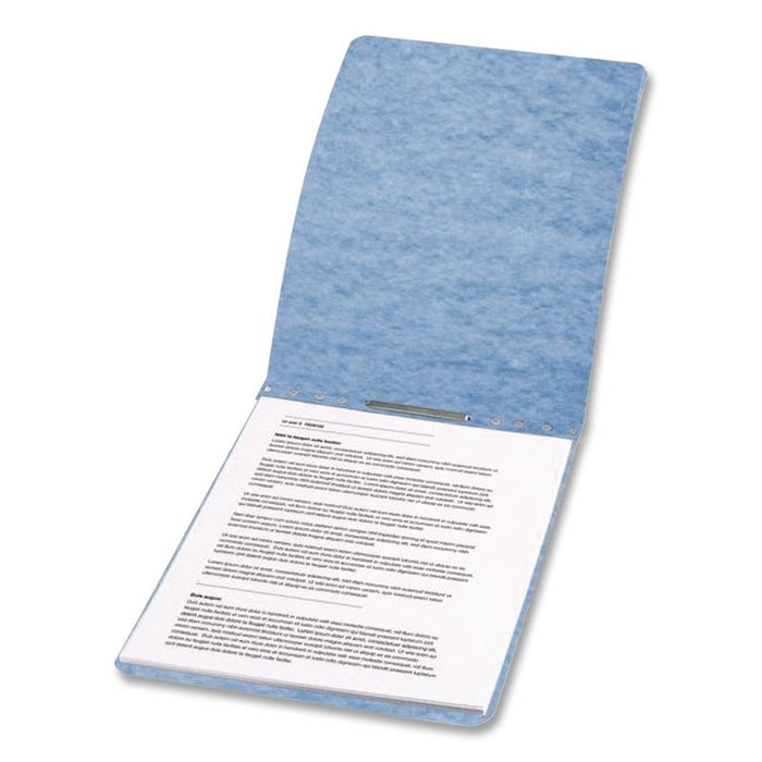 PRESSTEX Report Cover with Tyvek Reinforced Hinge, Top Bound, Two-Piece Prong Fastener, 2" Capacity, 8.5 x 11, Light Blue
