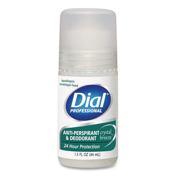 Anti-Perspirant Deodorant, Crystal Breeze Scent, 1.5 oz, Roll-On Bottle, 48/Carton